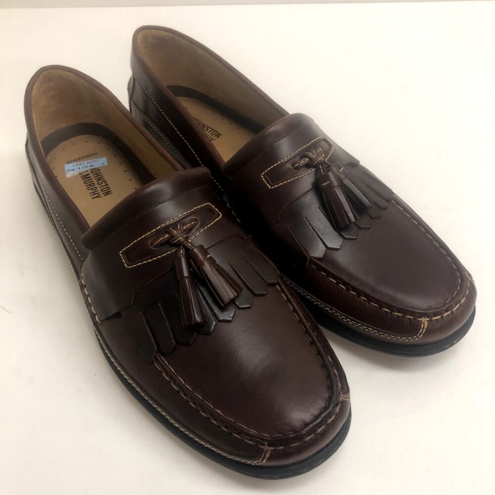 NWT Johnston & Murphy Fowler Kiltie Tassel Loafer Burgundy Leather Men's Size 12